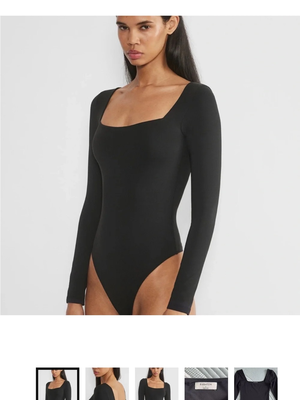 Aritzia Contour black long sleeve bodysuit